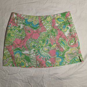 Lilly Pulitzer Chin Chin Paisley Skort Women's Size 6